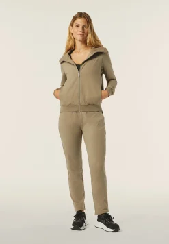 Freddy Tuta donna in felpa con zip e ampio collo in costina-Donna Ginnastica|Tute