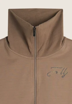 Freddy Tuta donna in felpa con zip e ampio collo in costina-Donna Ginnastica|Tute