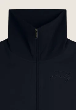 Freddy Tuta donna in felpa con zip e ampio collo in costina-Donna Ginnastica|Tute