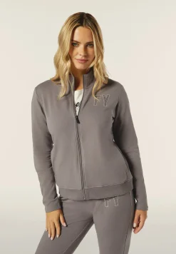 Freddy Tuta donna in felpa con zip e collo alto dettagli in perline-Donna Ginnastica|Tute