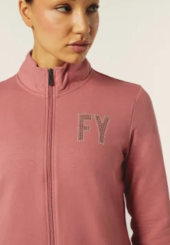 Freddy Tuta donna in felpa con zip e collo alto dettagli in perline-Donna Ginnastica|Tute