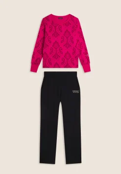 Freddy Tuta donna in jersey con felpa girocollo stampa floreale-Donna Tute