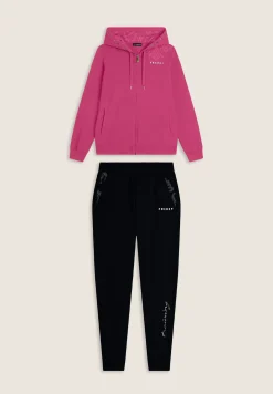 Freddy Tuta donna leggera con zip, cappuccio e dettagli oro-Donna Tute