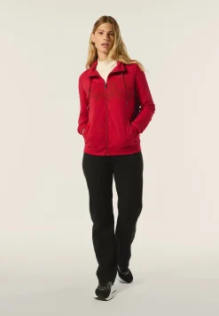 Freddy Tuta donna zip e collo alto in felpa con dettagli floreali-Donna Ginnastica|Tute
