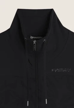 Freddy Tuta donna zip e collo alto in felpa con dettagli floreali-Donna Ginnastica|Tute