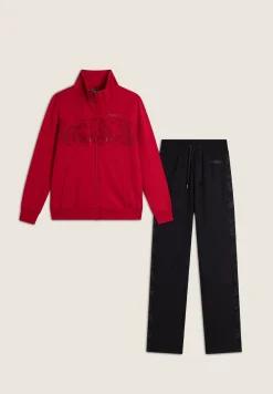 Freddy Tuta donna zip e collo alto in felpa con dettagli floreali-Donna Ginnastica|Tute