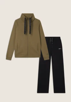 Freddy Tuta interlock comfort fit con zip e collo alto ampio-Donna Pilates|Ginnastica