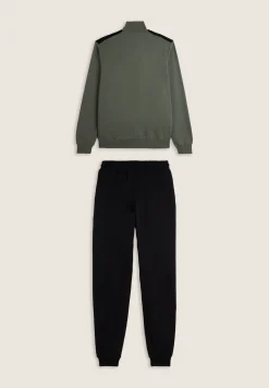 Freddy Tuta sportiva in cotone con felpa zip e dettagli a contrasto-Uomo Tute Sportive