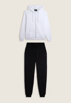 Freddy Tuta sportiva in cotone con felpa cappuccio e zip-Uomo Tute Sportive