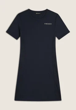 Freddy Vestito a maniche corte in jersey con dettagli floreali-Donna Ginnastica|Abiti