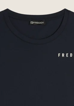 Freddy Vestito a maniche corte in jersey con dettagli floreali-Donna Ginnastica|Abiti