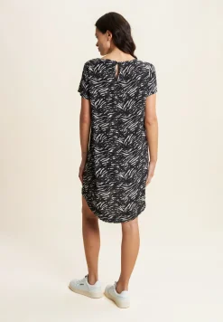 Freddy Vestito midi in viscosa animalier con maniche corte-Donna Abiti