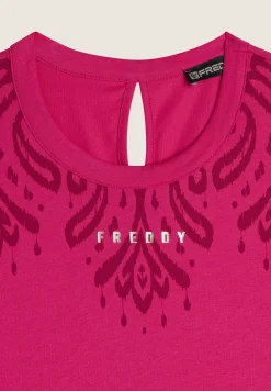 Freddy Vestito senza maniche in jersey con dettagli floreali-Donna Ginnastica|Abiti