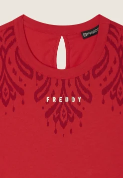 Freddy Vestito senza maniche in jersey con dettagli floreali-Donna Ginnastica|Abiti