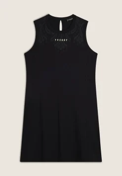 Freddy Vestito senza maniche in jersey con dettagli floreali-Donna Ginnastica|Abiti